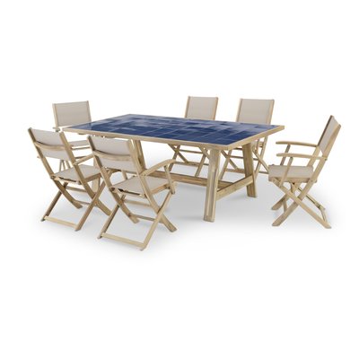 Salon de jardin, 6 chaises, BISBAL&JAVA LIGHT DEFORA HOME