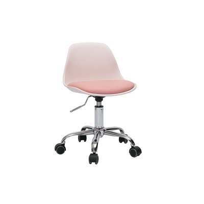 Fauteuil de bureau rose enfant à roulettes STEEVY MILIBOO