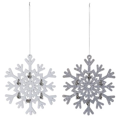 2 Décorations pour sapin de Noël design flocon Fantasy TOILINUX