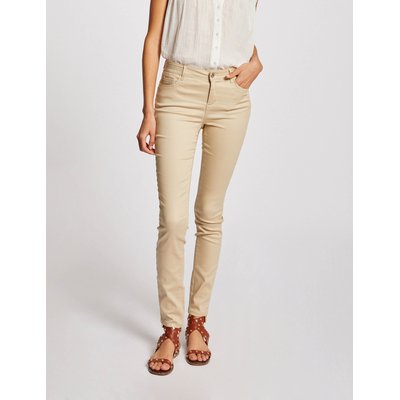 Pantalon enduit beige new arrivals