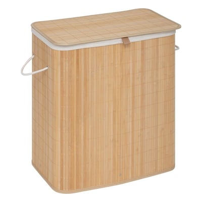 Panier à linge de tri rectangle 100L en bambou ATMOSPHERA