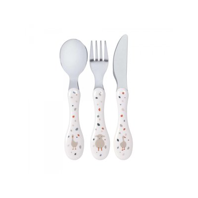 Couverts inox 3 pc Little Chums Chat LASSIG
