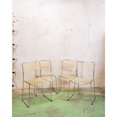 de 4 chaises scoubidou Alma N°710 - Bon état DEBONGOUT