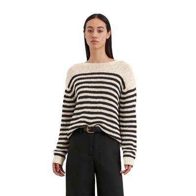 Pull rayé loose en mélange de coton organique MARC O'POLO