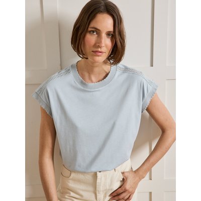 T-shirt dentelle sans manches coton et modal CYRILLUS