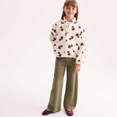 Veste zippée en polaire, imprimé floral LA REDOUTE COLLECTIONS