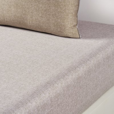 Drap housse en satin de coton gris, CARLOW BOSS HOME
