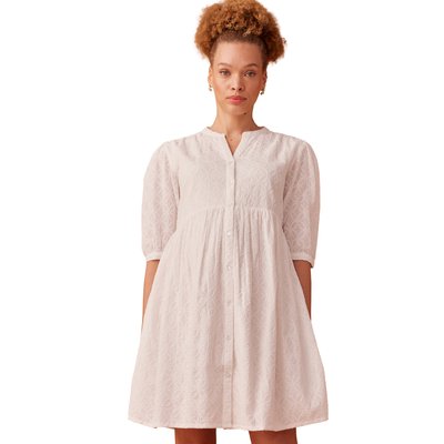 Robe grossesse boutonnée en broderie anglaise ENVIE DE FRAISE