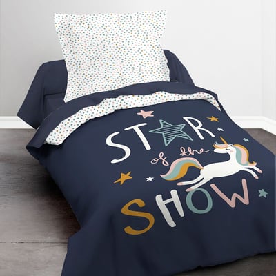 Parure de lit enfant + taie en coton, Kids Kool C DESIGN HOME TEXTILE