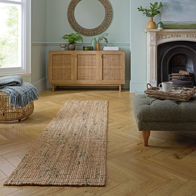 Tapis de couloir en jute coloré SARITA FLAIR RUGS