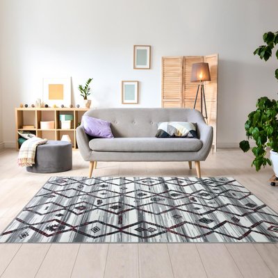 Tapis chambre tissé motif berbère AF1 LABER UN AMOUR DE TAPIS