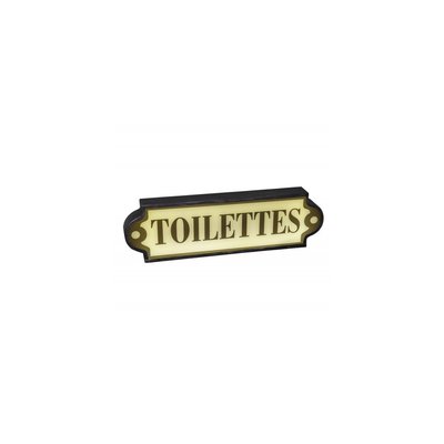 Plaque Signalétique Murale Lumineuse Toilettes Vintage WADIGA