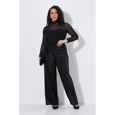 Pantalon à paillettes, jambe droite et large ULLA POPKEN