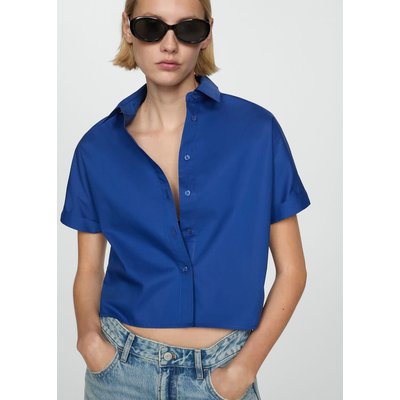 Chemise crop 100 % coton MANGO