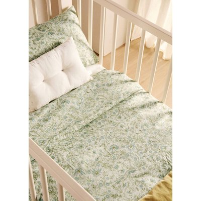 Housse de couette berceau percale de coton imprimé fleuri MANGO HOME