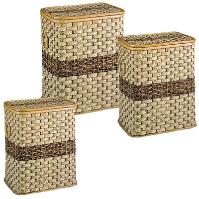 Coffres à linge en rotin et buri (Lot de 3) AUBRY GASPARD