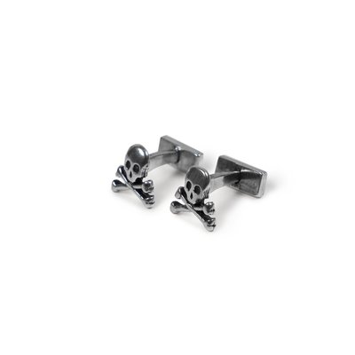 Boutons de manchette skull argentés SCALPERS