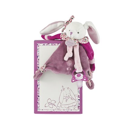 Attache sucette velcro Cerise Le Lapin DOUDOU ET COMPAGNIE