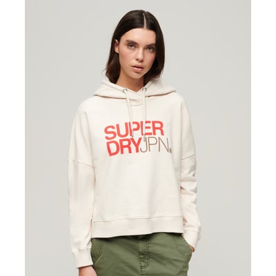 Sweat à capuche droit à logo Sportswear SUPERDRY