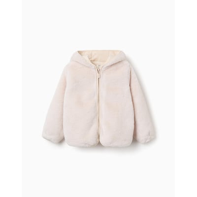 Veste en peluche à capuche et poches ZIPPY