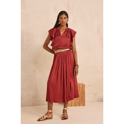 Jupe midi satinée JULIANA Maison 123