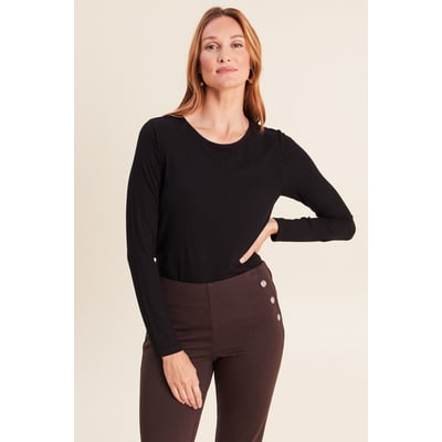 T-shirt ajusté col rond manches longues BREAL