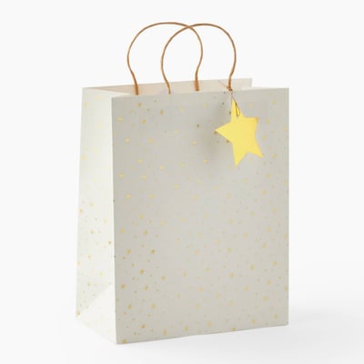 Sac cadeau étoiles, taille L MONOPRIX