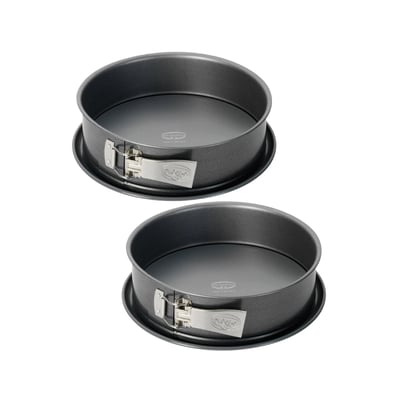 Lot de 2 moules à gâteaux ronds 28/28 cm en acier BACK HARMONIE DR OETKER