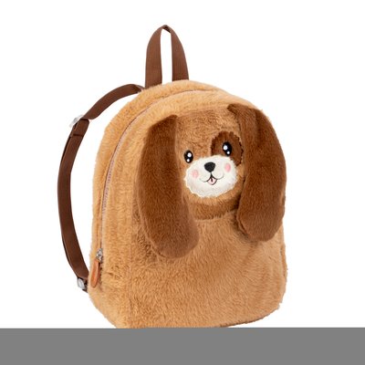 Sac à dos enfant CUDDLE Chien en peluche - crèche et maternelle - 1 compartiment - fermeture zip VIQUEL VIQUEL