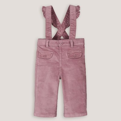 Pantalon large à bretelles en velours LA REDOUTE COLLECTIONS