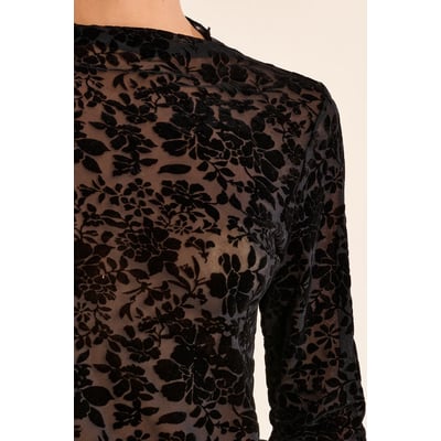 Top en semi-transparence col montant MOLLY BRACKEN