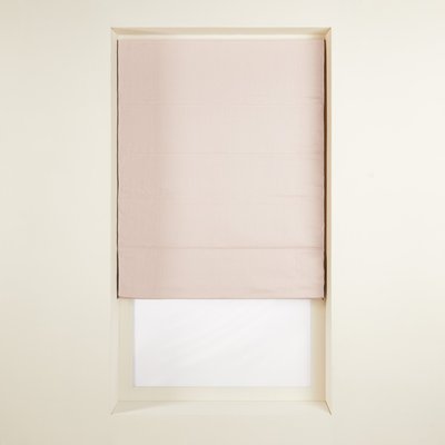 Store bateau occultant Carlina  en Lin lavé légèrement froissé Beige 60x220 cm MADURA