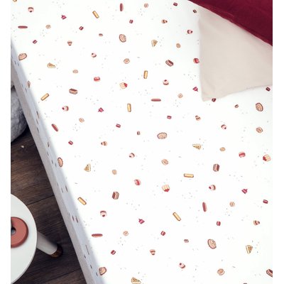 Drap housse 1 personne en coton bio, GOURMANDISES KADOLIS