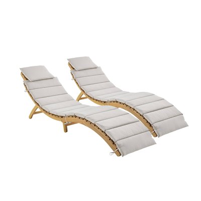 Bains de soleil bois d'acacia (lot de 2) LAURE SWEEEK