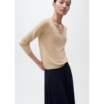 Pull-over Fil textile col V MANGO