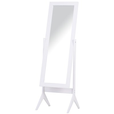 Miroir à pied inclinaison réglable dim. 47L x 46l x 148H cm MDF HOMCOM