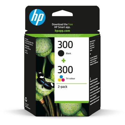 HP Cartouche d'encre 300 noire + couleurs