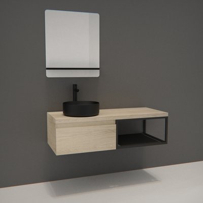 Meuble simple +vasque +miroir WILL MOB IN
