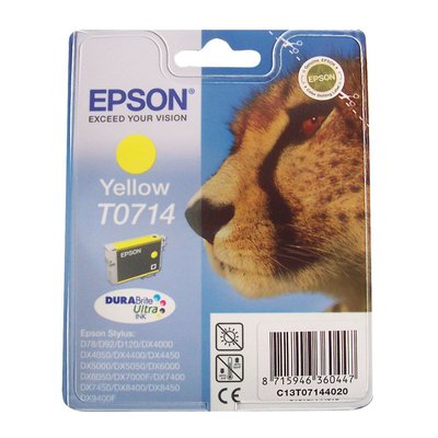 Cartouche d'encre T0714 Jaune série Guépard EPSON