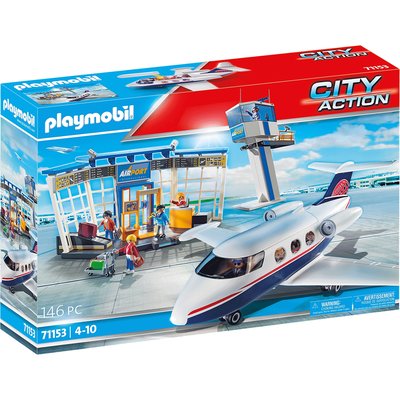 City Action Aéroport avec avion PLAYMOBIL