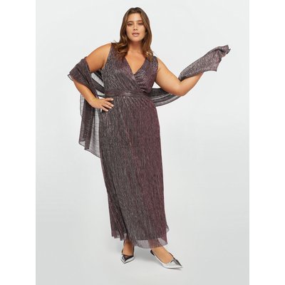 Robe longue en tissu crépon fil textile FIORELLA RUBINO