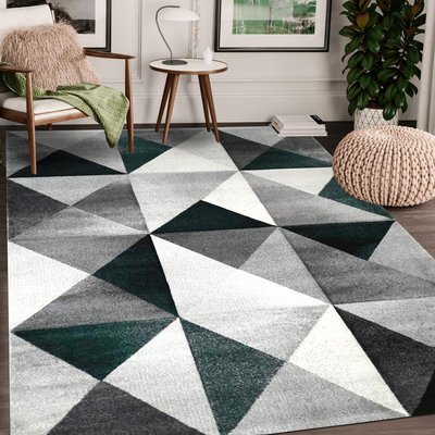 Tapis salon et chambre tissé motif géométrique TRANDOU UN AMOUR DE TAPIS
