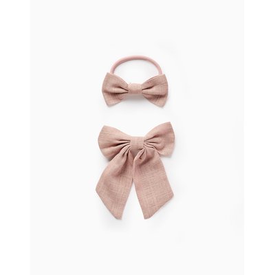 Pack Barrette à Cheveux + Élastique à Cheveux avec Nœuds ZIPPY