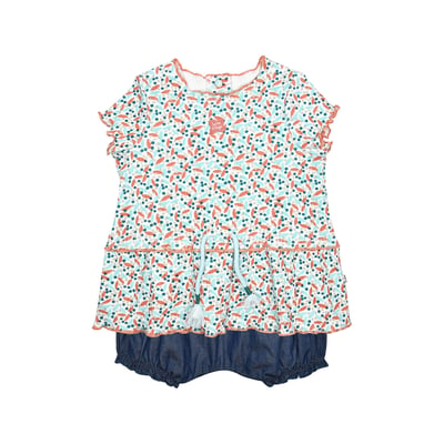 Robe bloomer georgia manches courtes naissance SUCRE D'ORGE