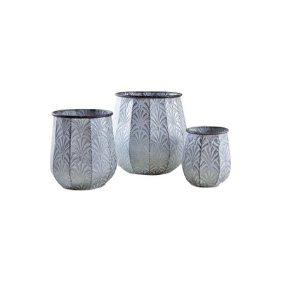 Cache-pots en métal patiné (Lot de 3) AUBRY GASPARD