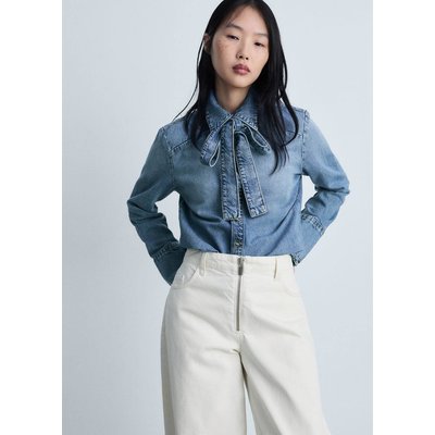Chemise en jean nœud MANGO