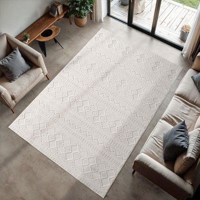 Tapis de salon à motif éthnique CALVI NAZAR RUGS