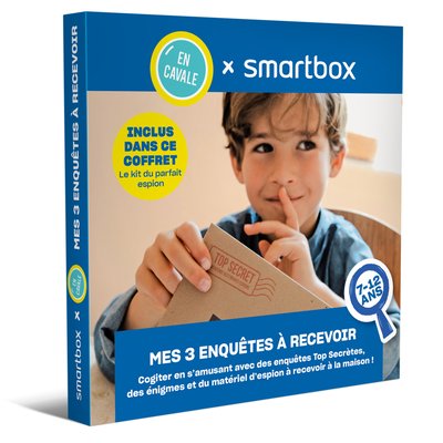 3 enquêtes pour un enfant de 7 à 12 ans à recevoir à la maison- SMARTBOX - Coffret Cadeau Multi-thèmes SMARTBOX
