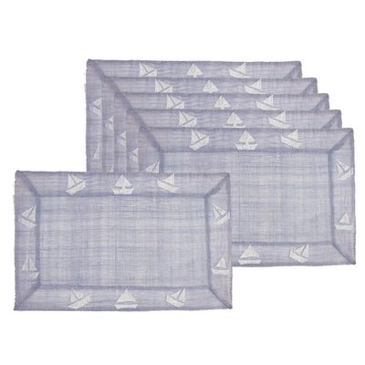 Lot de 6 sets de table en sinamay Petit bateau AUBRY GASPARD