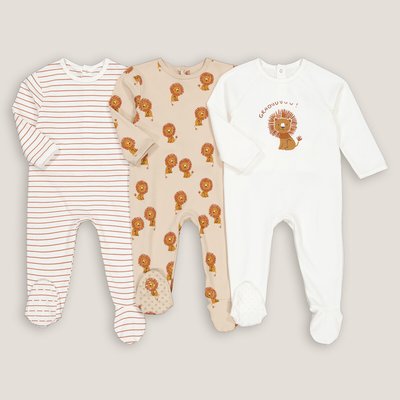 3er-Pack Strampler aus Baumwolle LA REDOUTE COLLECTIONS